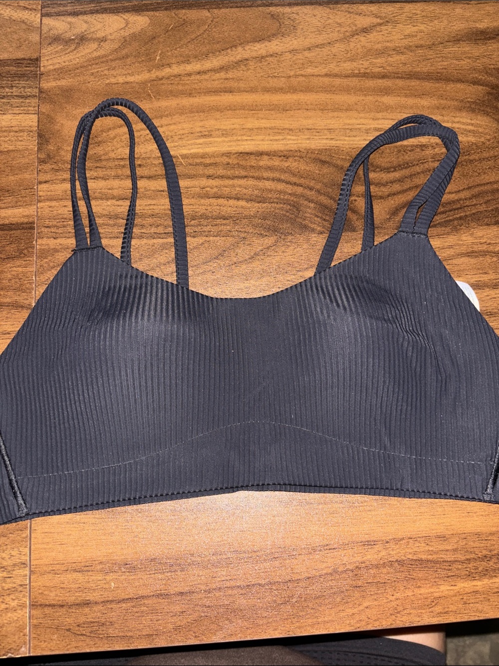 lululemon athletica Black Ribbed Seamless Bralette